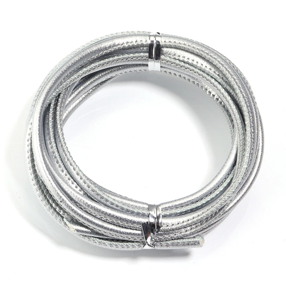 5 Yards 3mm Bunte Runde Schaffell Leder Schnüre für DIY Dekoration-Yabubest - Home & More