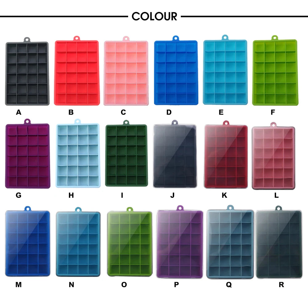 24-Loch Silikon Eiswürfelform mit Deckel und vielseitiger Nutzung