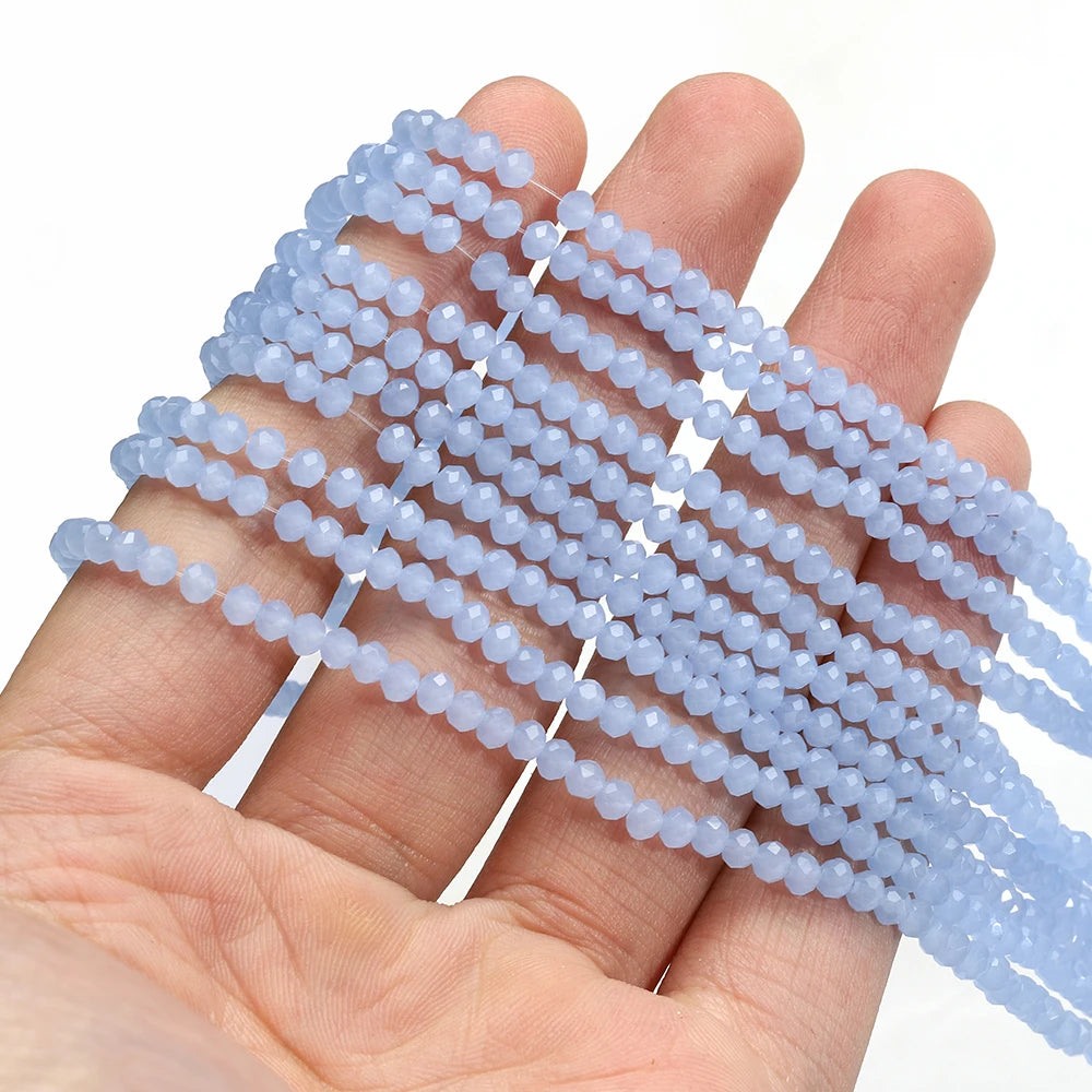 120 Kristall Glas Rondelle Perlen - Facettierte Spacer Perlen-Yabubest - Home & More