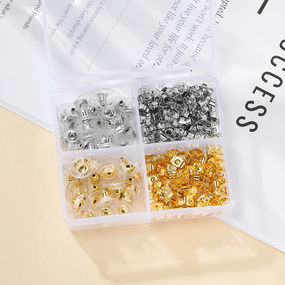 260-690 Ohrstecker Silikonrücken Stopfen DIY Schmuck Zubehör Set