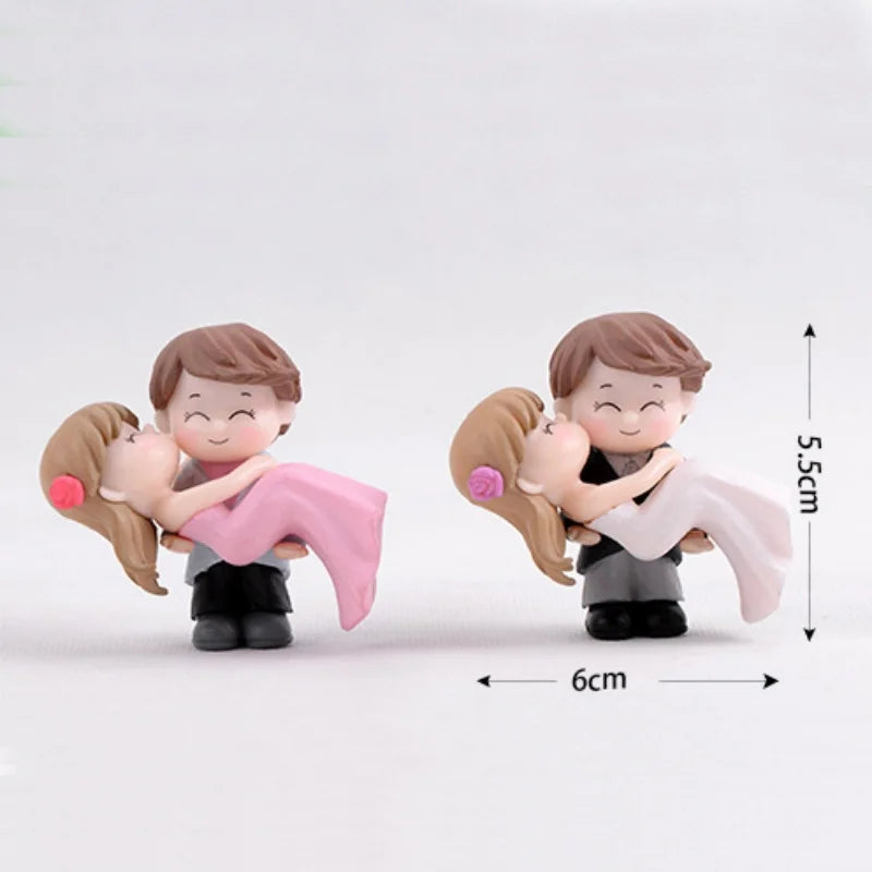 Süße Braut Bräutigam Miniatur Figur Hochzeit Deko Ornament Geschenk