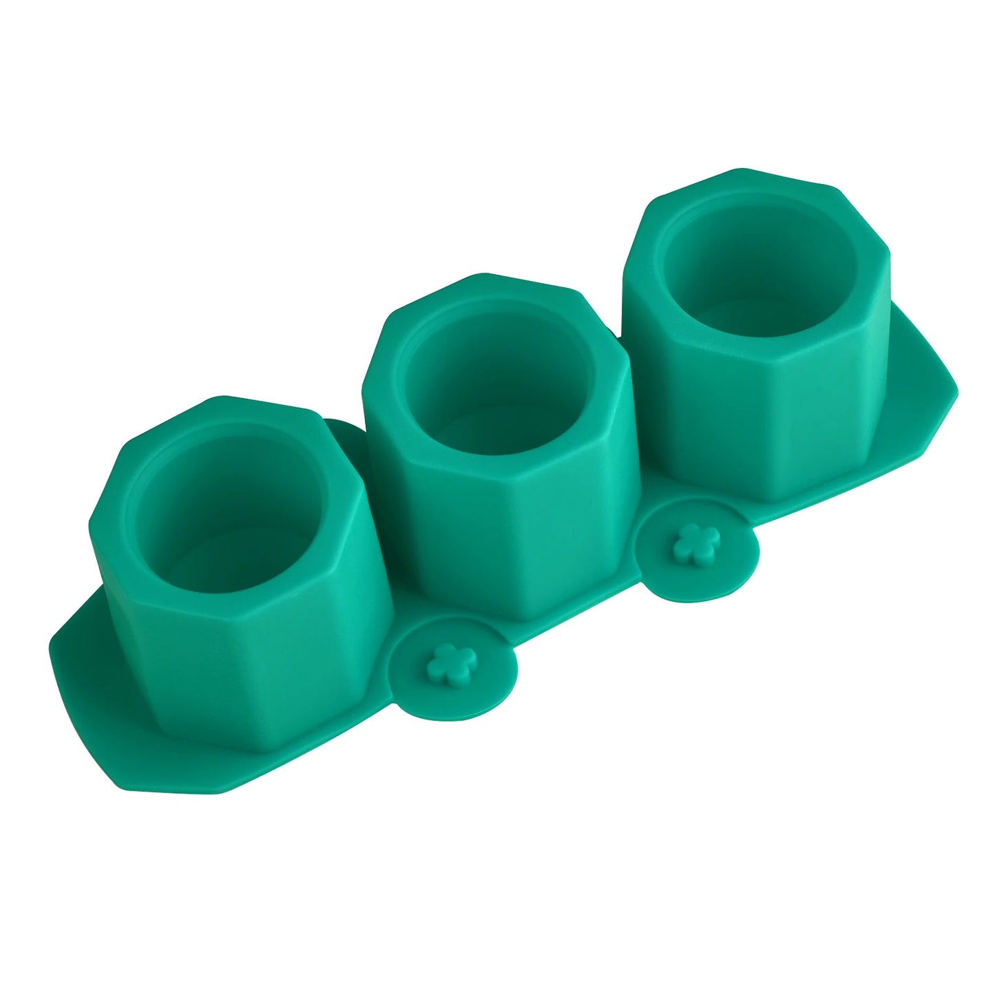 3-Loch Runde Silikonform für Beton Blumentopf DIY Deko Sukkulenten