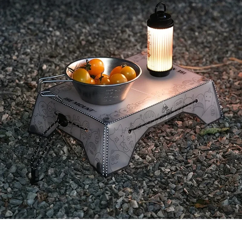 Tragbarer faltbarer Mini Campingtisch mit 2 in 1 Funktion für 3 Personen