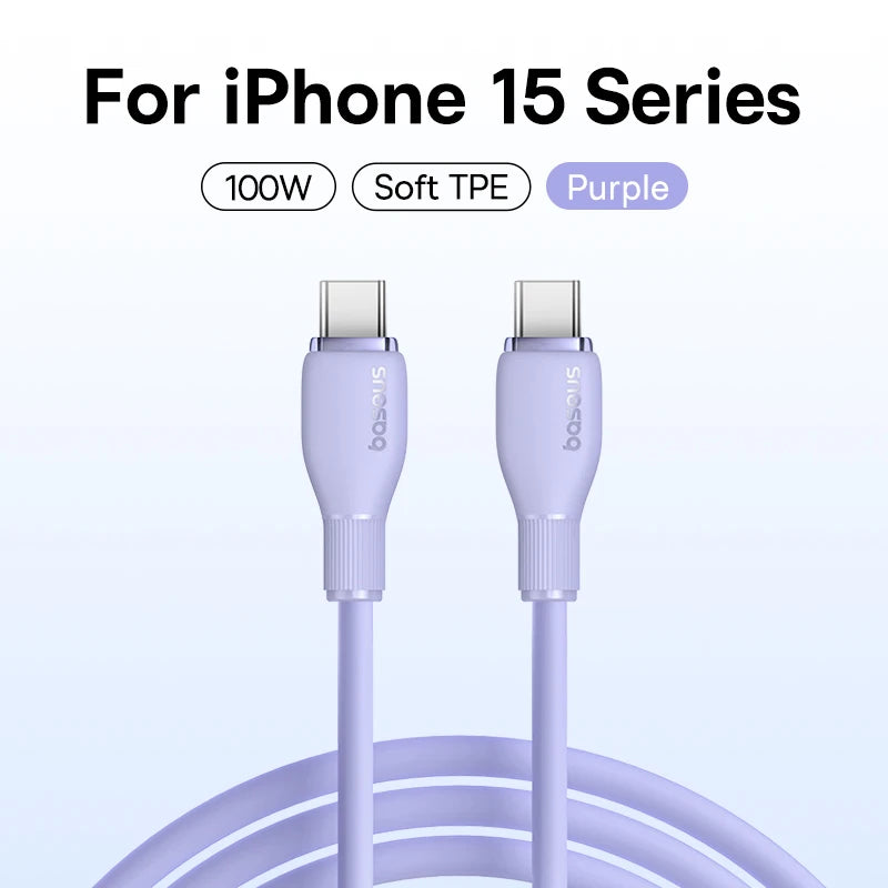 100W USB-C Schnellladekabel Datenkabel für Handy Laptop Tablet Konsole TPE