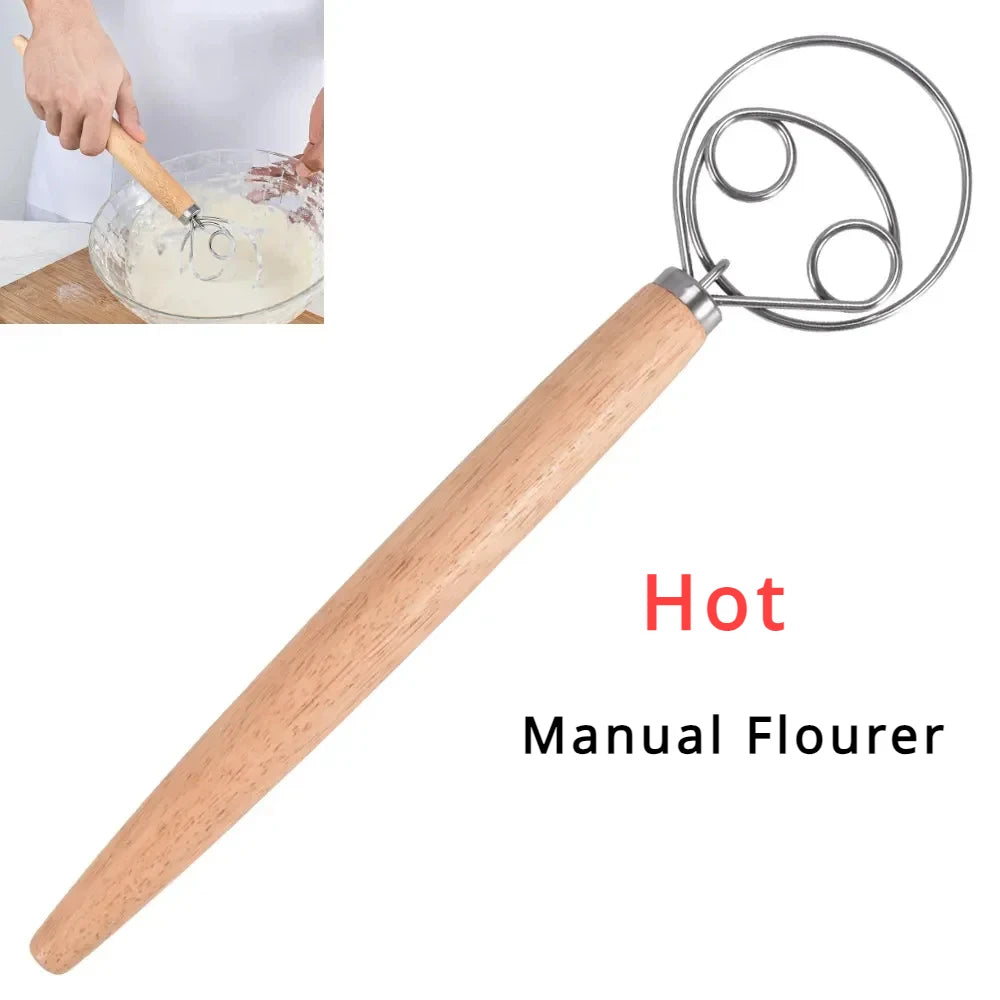 Dänischer Teigschneebesen Edelstahl Handmixer für einfaches Backen