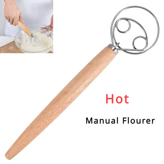 Dänischer Teigschneebesen Edelstahl Handmixer für einfaches Backen
