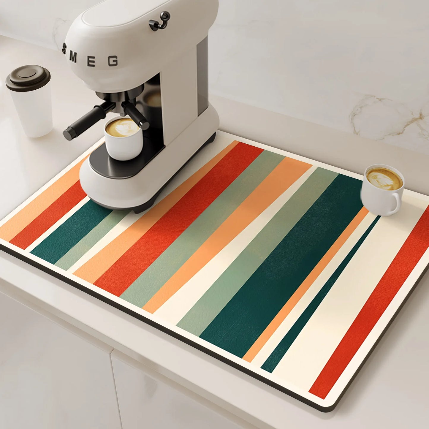 Schnelltrocknende Abtropfmatte aus Kieselalgen Schlamm für die Küche