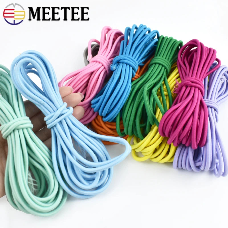 Flexibles 4mm Gummiband für DIY Kleidung, Haarbänder, Nähen