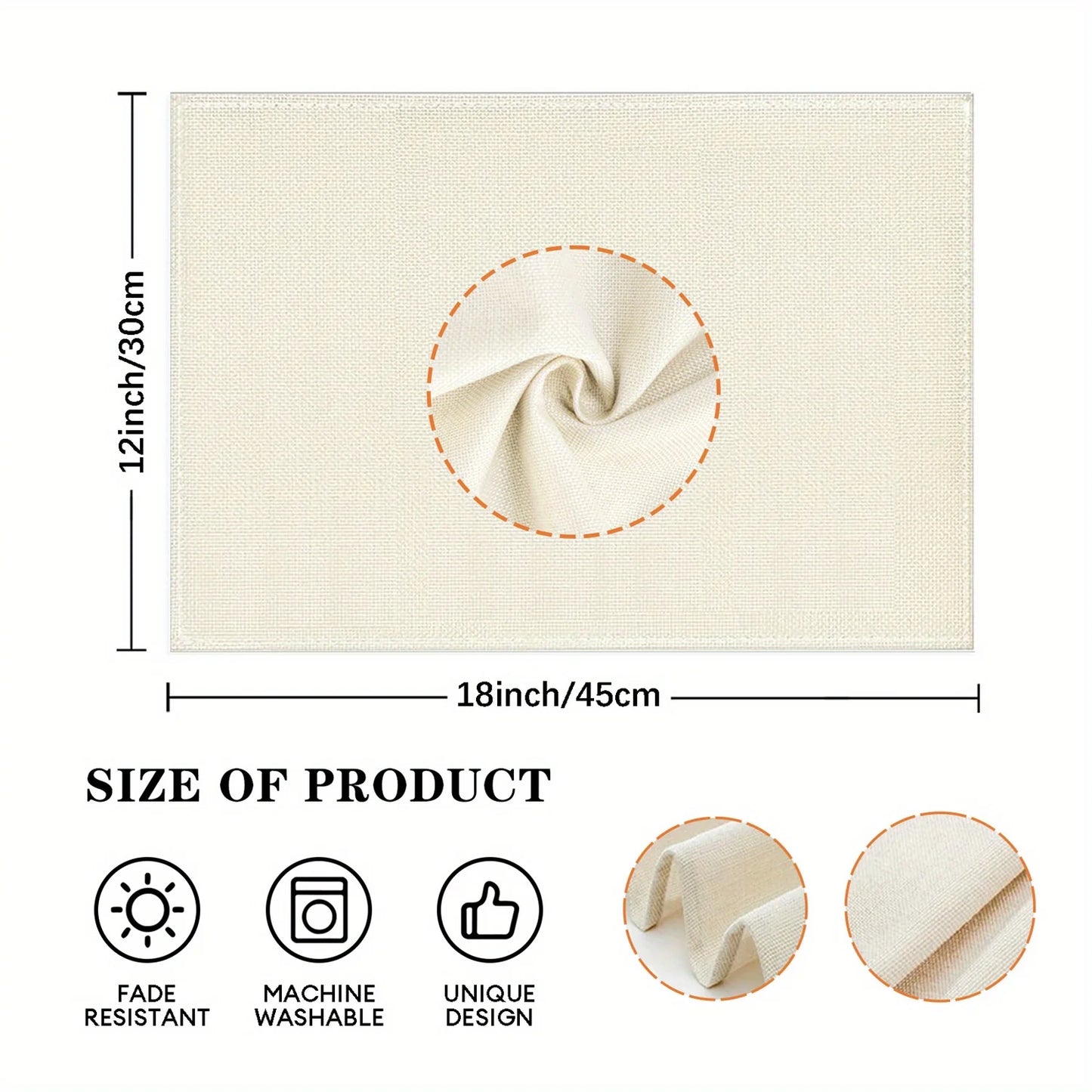 Herbstliche Tischsets mit Kürbisblumen, 30,5x45,7 cm