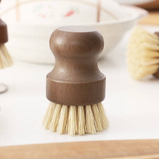 Umweltfreundliche Topfbürste mit Sisal-Holzgriff für Küche und Geschirrspüler