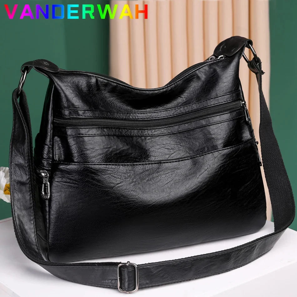 3-lagige große Schultertasche mit Reißverschluss, lässige Crossbody-Tasche-Yabubest - Home & More