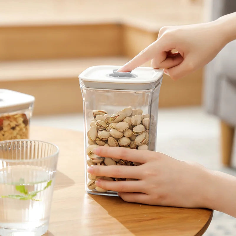 Platzsparende, klare Vorratsdosen für Gewürze Süßigkeiten Getreide Küche Kühlschrank