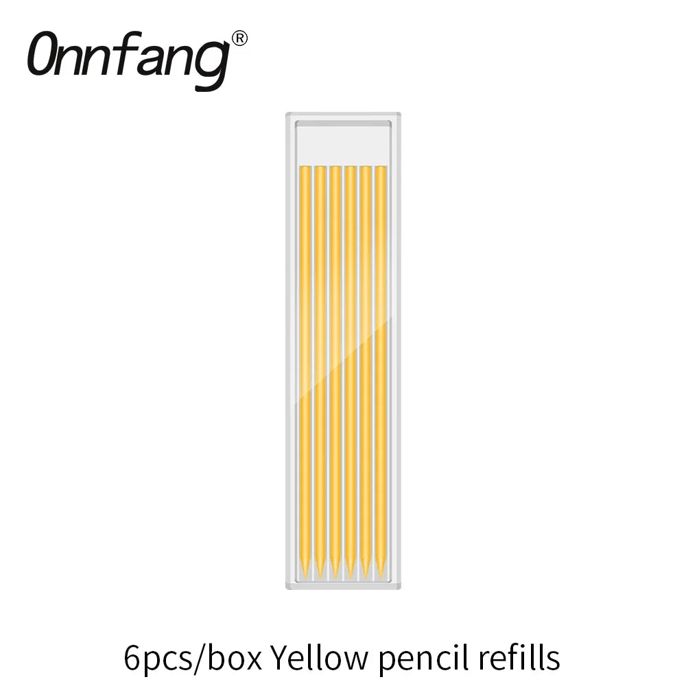 Präzise Zeichnen - Markieren: 2,8mm Zimmermanns-Druckbleistift mit Spitzer, 6 Farben