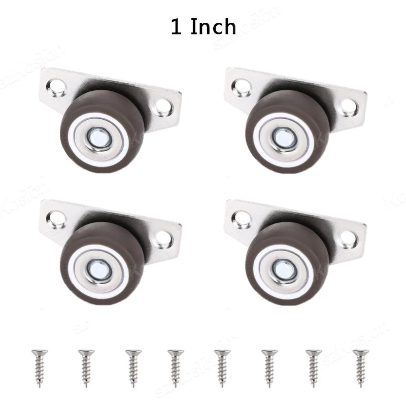Leise TPR Möbelrollen 1 - 1,25 Zoll | Stabile, seitliche Montage