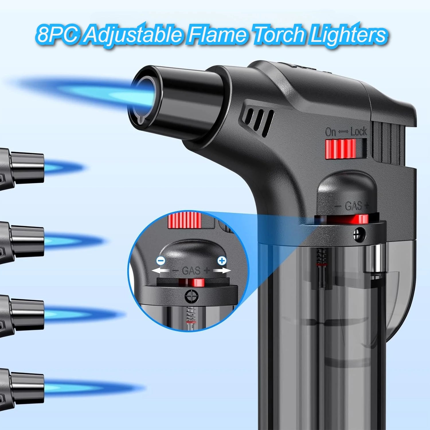 Outdoor BBQ Kochfeuerzeug winddicht Butan Feuerzeug mit großem Tank-Yabubest - Home & More