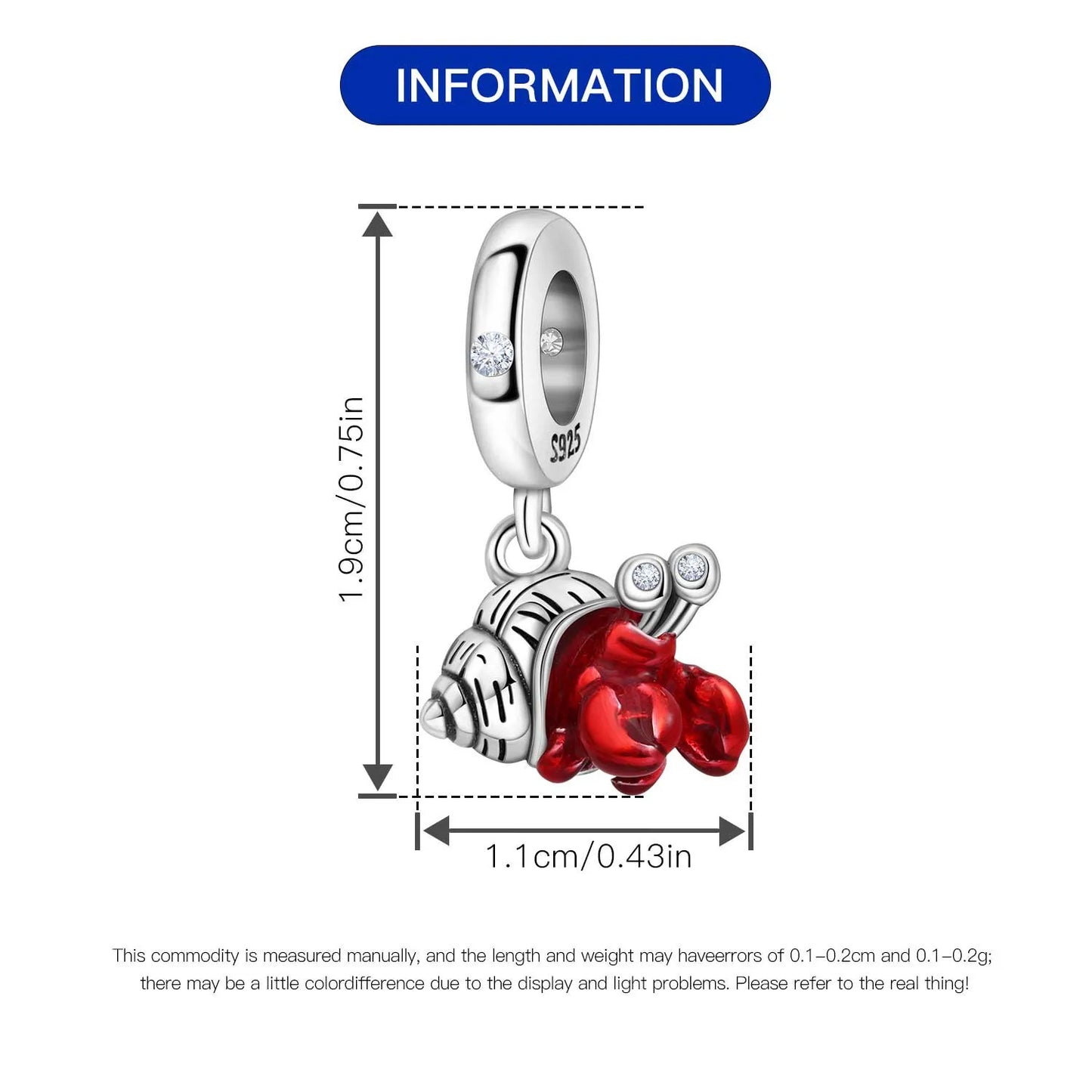 925 Sterling Silber Muschel Seestern Anhänger für Armband