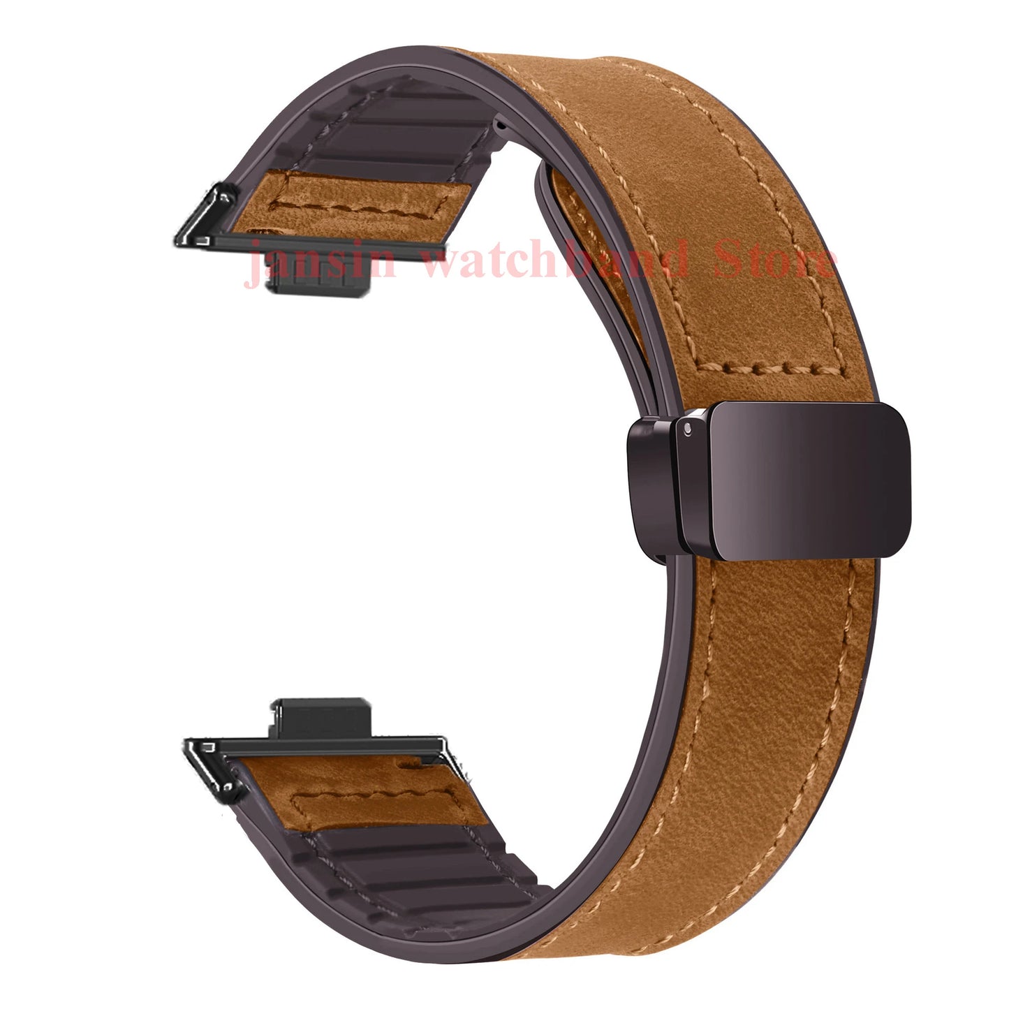 Sport Armband Leder Silikon für Watch Fit Serie Magnetverschluss