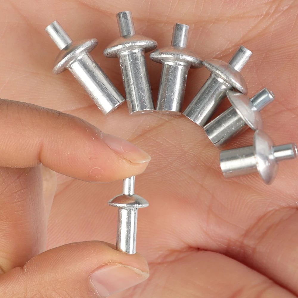 100x Aluminium Hammer Drive Expansion Nieten Verschiedene Größen Set