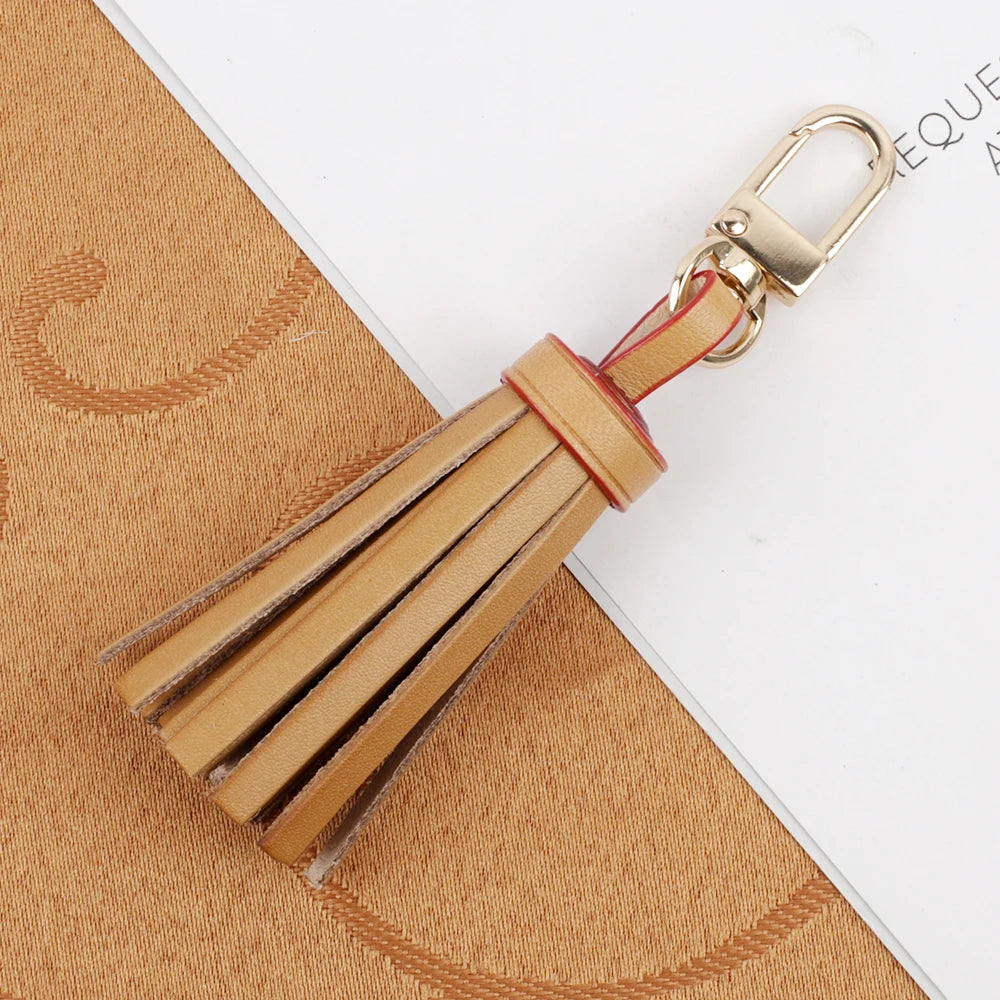 Mini-Quasten-Taschenanhänger aus gegerbtem Leder mit Quaste für Damen, Handtaschen, Clutch, Geldbörse, Schlüsselanhänger, Ring-Zubehör-Yabubest - Home & More