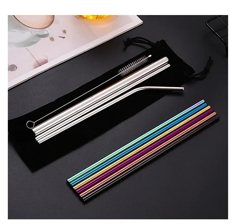 Umweltfreundliche Glasstrohhalme mit Bürsten für Smoothies und Cocktails-Yabubest - Home & More