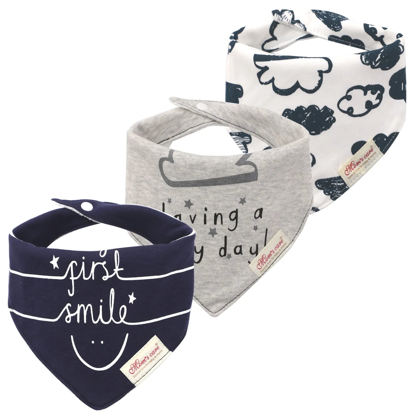 Weiches 3-teiliges Baby-Speicheltuch Set für Jungen - Mädchen – saugfähig, unisex