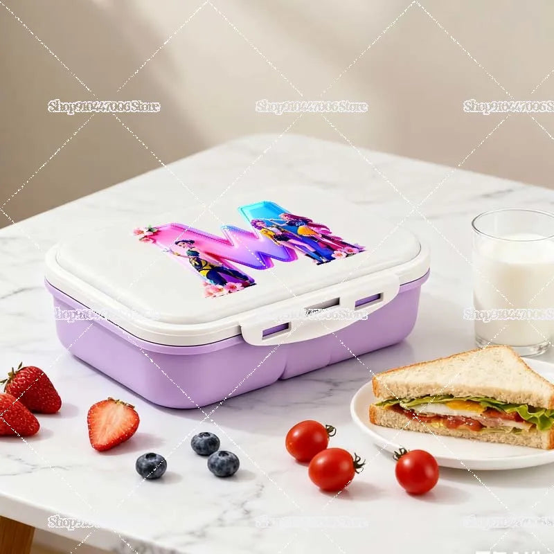 Praktische Lunchbox mit individuellem Buchstabendruck für Schule und Freizeit