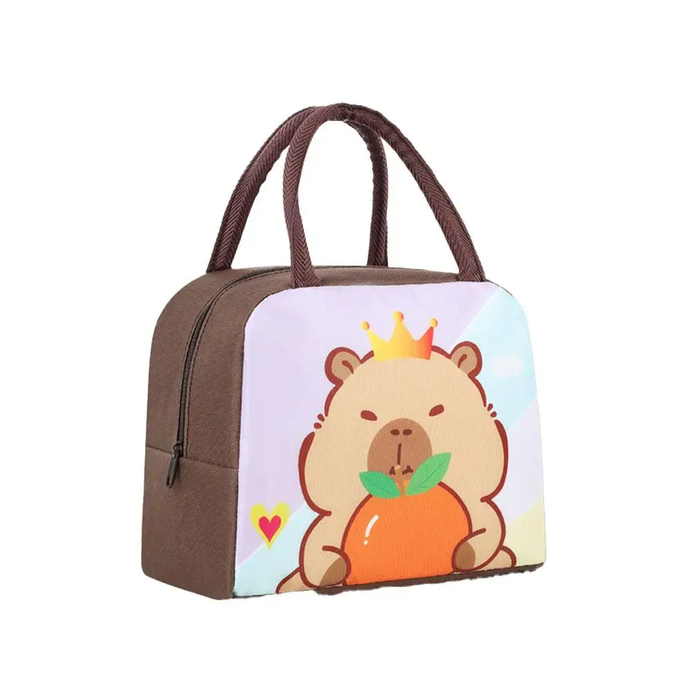 Isolierte Lunchtasche mit lustigem Cartoon Motiv fuer Kinder