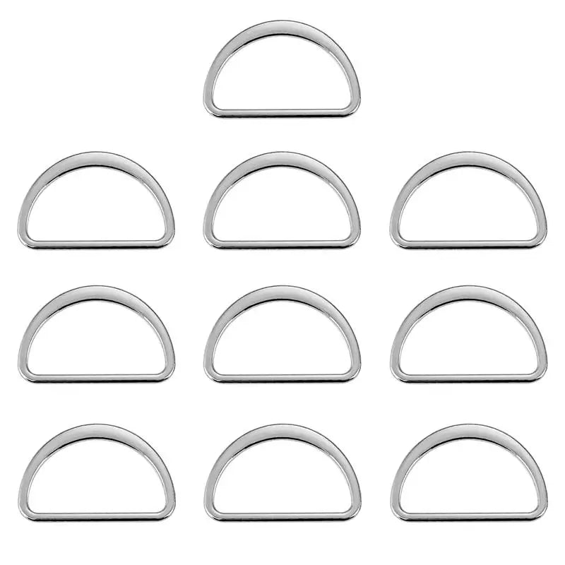 10-teiliges Set D-förmige Metall Schnallen für Taschen und Schuhe