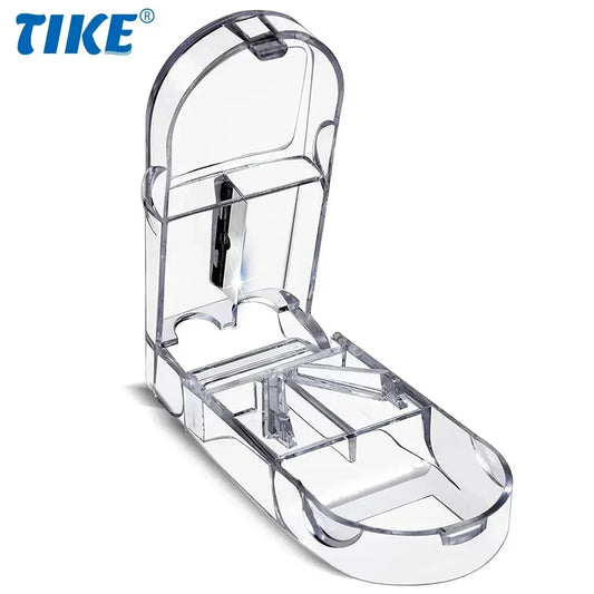 Pillenschneider mit V-Halter für präzises Schneiden großer und kleiner Tabletten