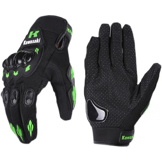 Vollfinger Motorradhandschuhe rutschfest stoßdämpfend Outdoor grün rot orange