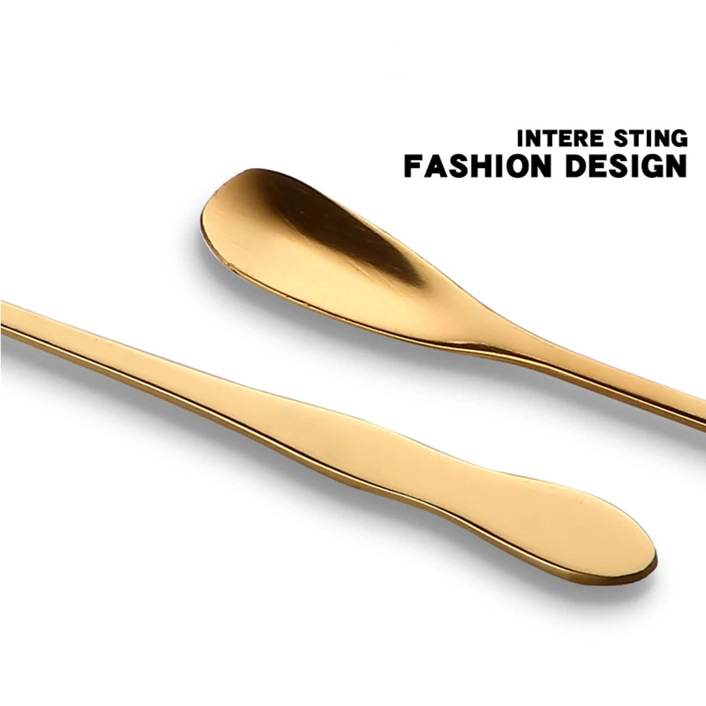 Vielseitiger Edelstahl Rührlöffel und Dessertschaufel mit langem Griff