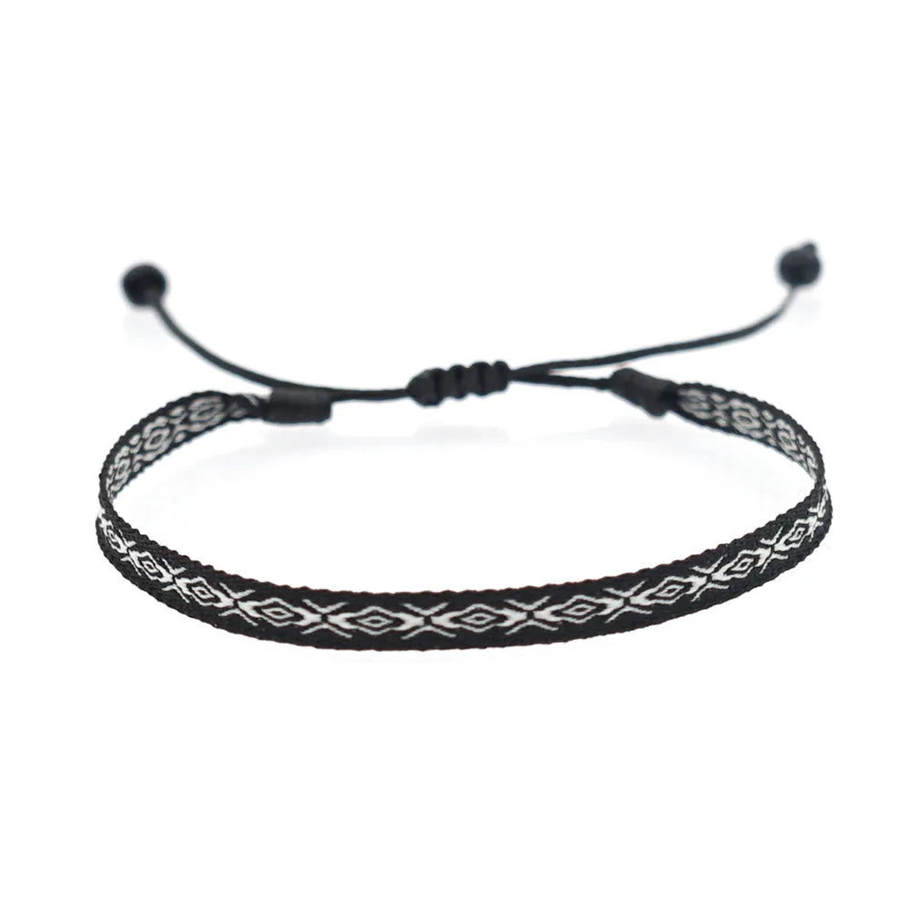 Unisex Geflochtenes Baumwoll Armband Handgewebt Freundschaftsschmuck