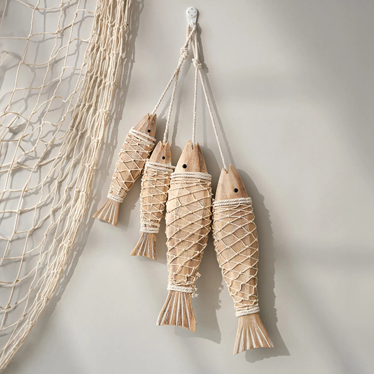 Wanddekoration Holzfisch kreativ