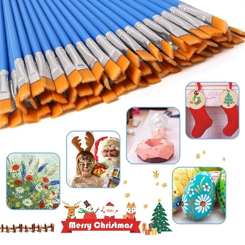 Vielseitiges 20-teiliges Pinselset mit Holzgriff für präzise Mal- - Bastelkunst