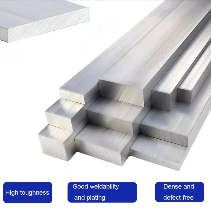 6061 Aluminium Flachstange 250 mm solide rechteckige Metallplatte
