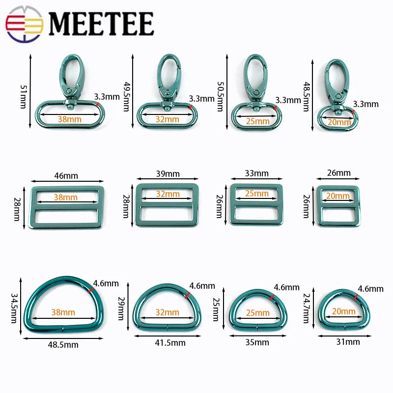 Metall Schnallen Set 20-38mm für Taschen Gürtel Hundehalsbänder DIY Zubehör