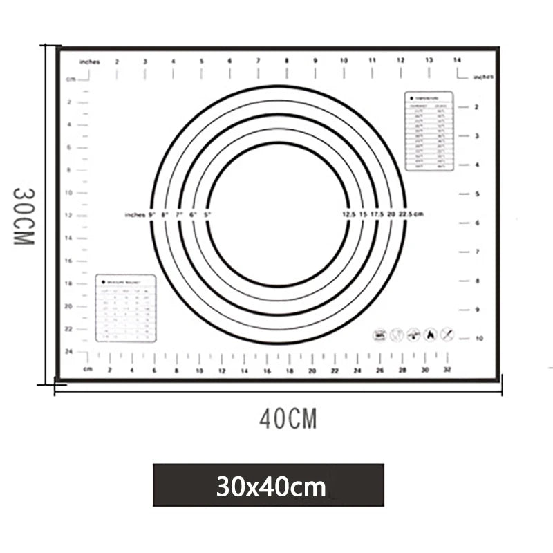 Silikon Backmatte Antihaft Teigrolle Gebäck Küchenwerkzeug für Backen