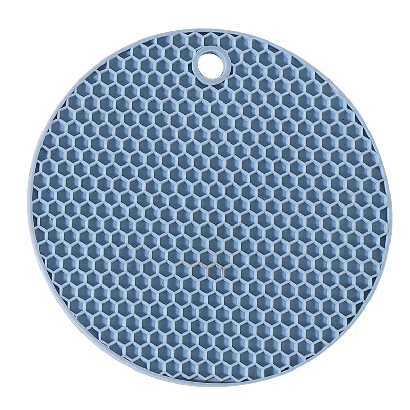 Runde Hitzebeständige Silikon Tischmatte – Rutschfest - Verdickt für Küche