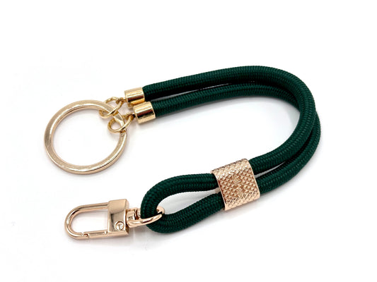 Schlusselanhanger aus Seil mit Karabiner in Gold Silber oder Schwarz-29drops