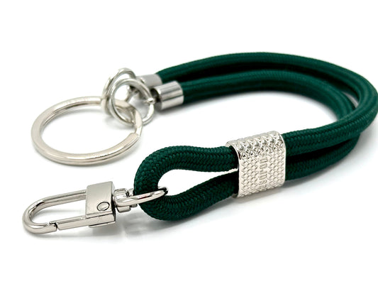 Schlusselanhanger aus Seil mit Karabiner in Gold Silber oder Schwarz-29drops