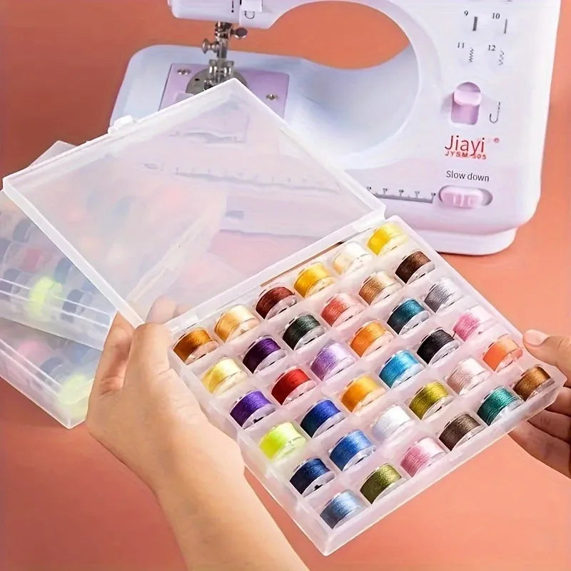 Nähmaschinenspulen Set mit farbigem Nähgarn für Haushaltsnähmaschinen