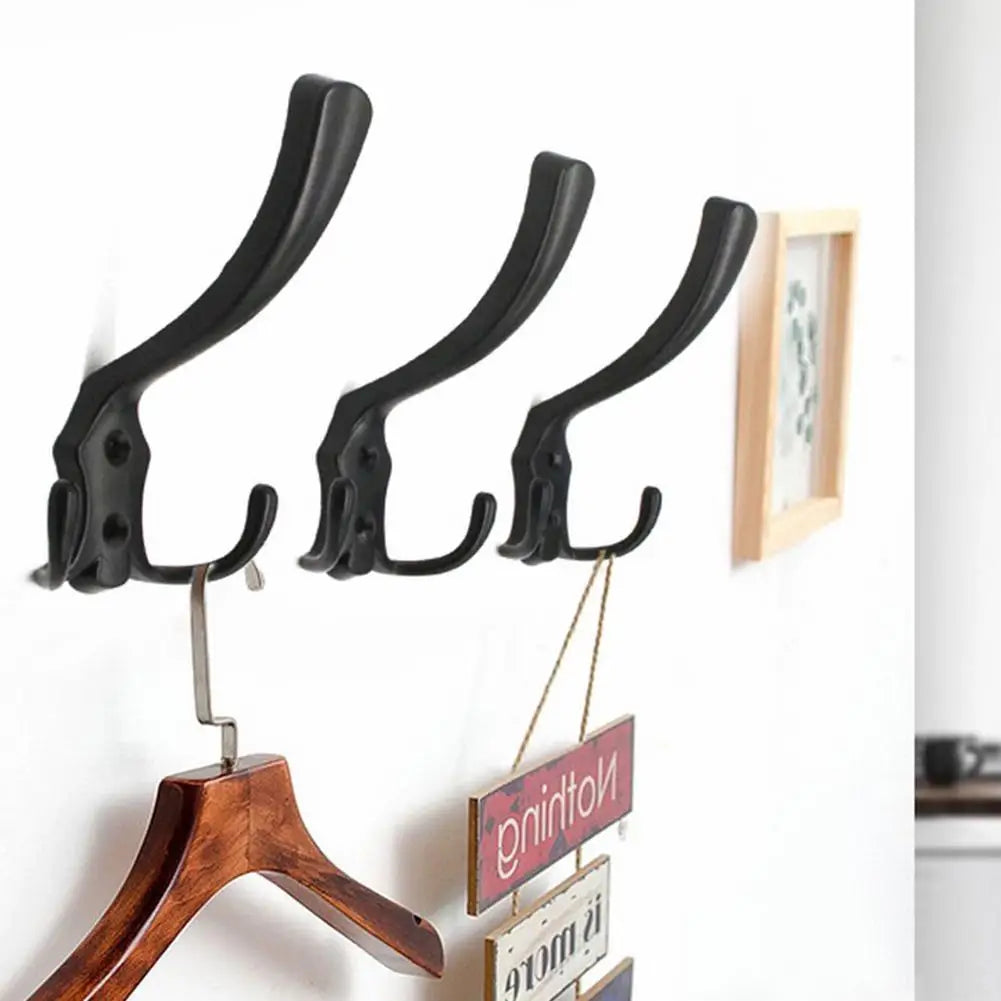 3 Haken Kleiderhaken Zinklegierung Wandmontage für Flur Badezimmer