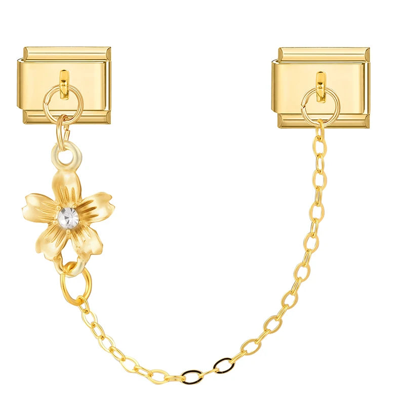 Elegantes Edelstahl Charm Armband mit Zirkon für Frauen