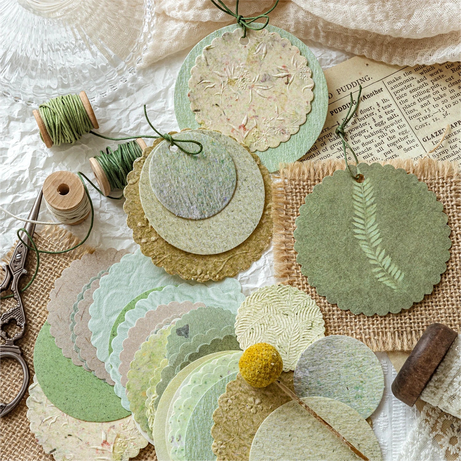 Vintage Bastelpapier Set für Kawaii Kunst Junk Journal Dekoration