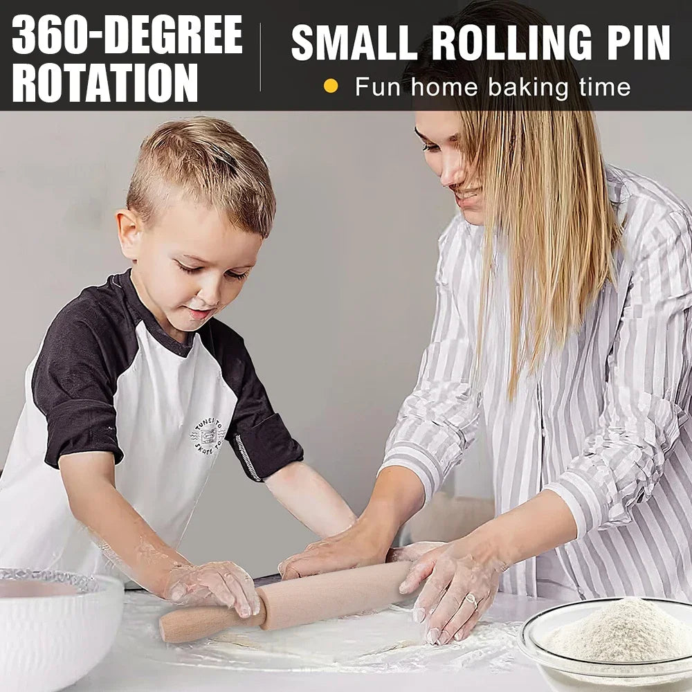 Holz Nudelholz mit Doppelspitze für Teig und Fondant