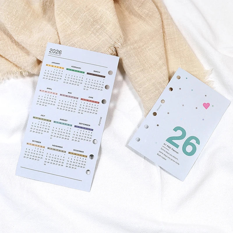 Loseblatt Notizbuch Planer Tagebuch Kalender Karten Schreibwaren 2026