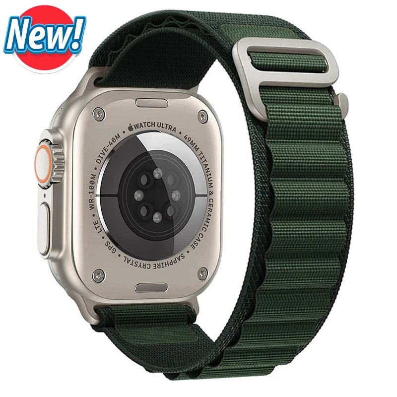 Vielseitiges Nylon Armband für Apple Watch Ultra und Series Modelle