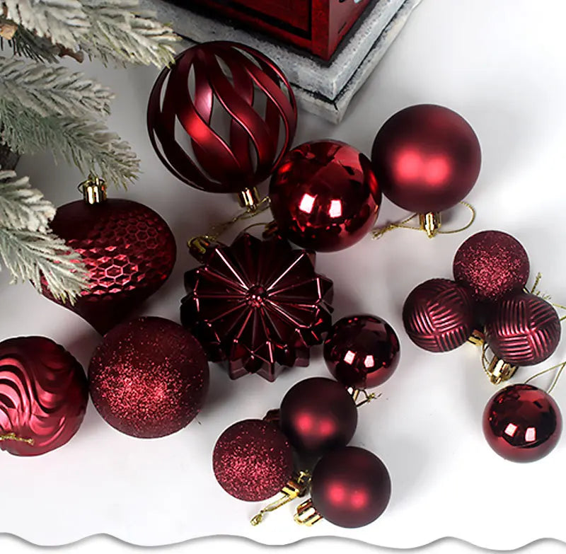 48 teiliges Set Hohl Weihnachtskugeln zum Aufhängen