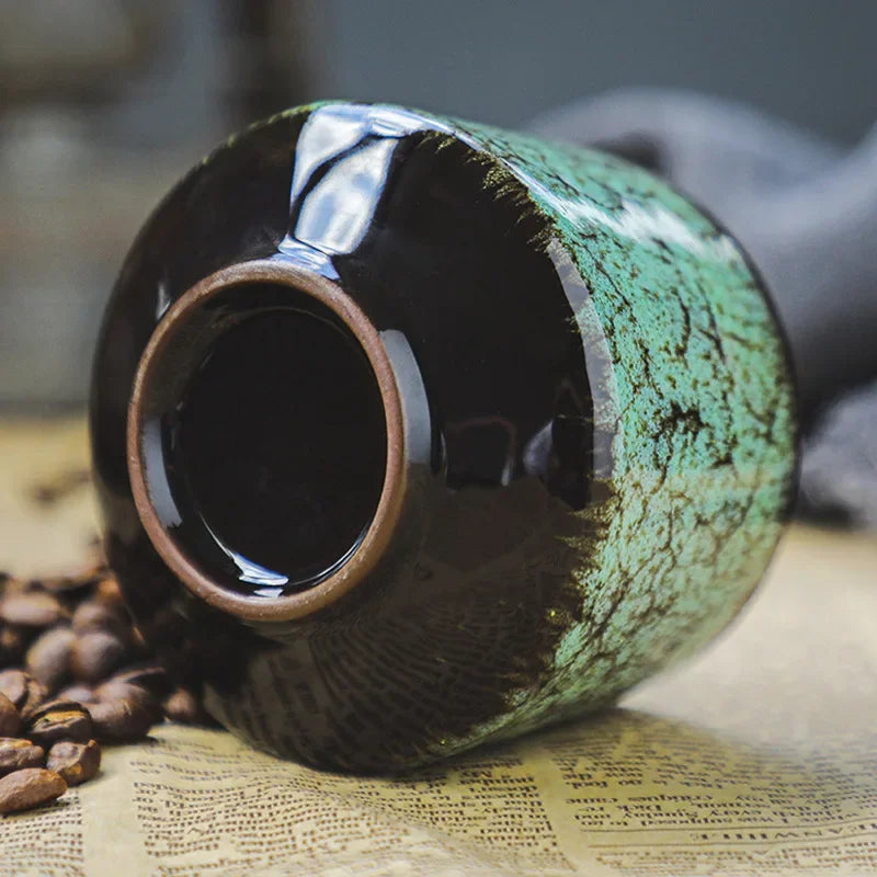 Kleine Keramik Kaffeetasse mit persönlichem Handwärmer-Yabubestshop