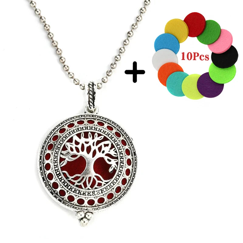 Aromatherapie Halskette Lotus Diffusor Anhänger aus Zinklegierung